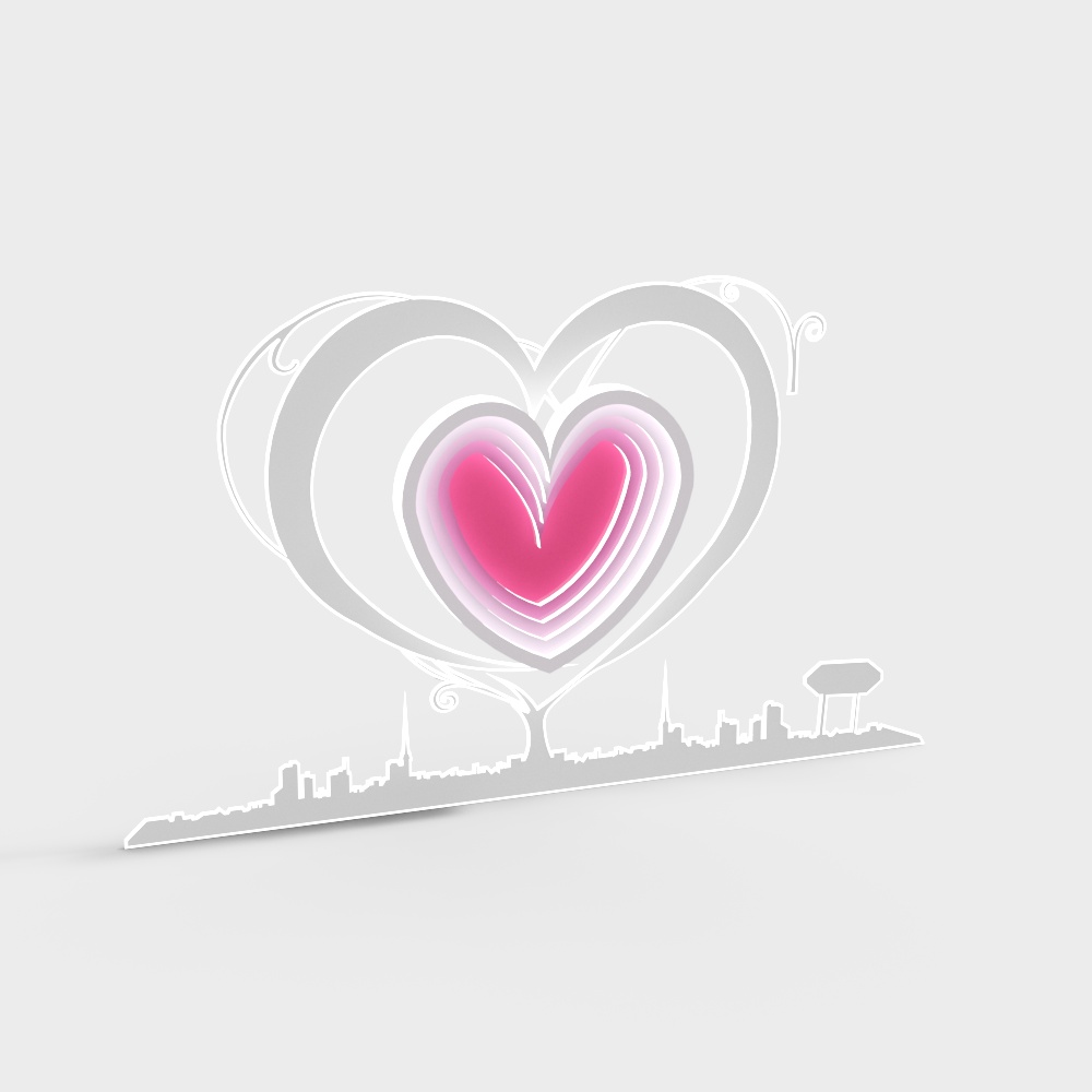 Décoration murale d'amour moderne