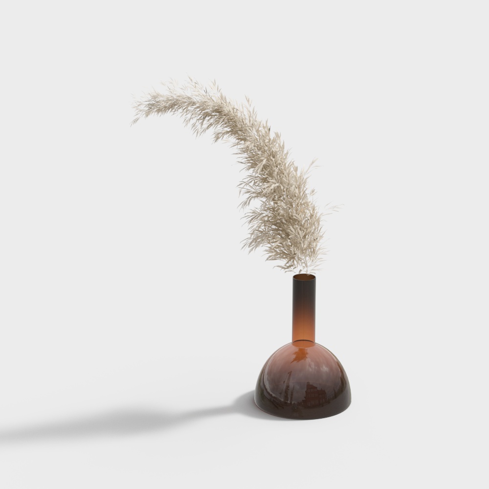 Glass vase decoration