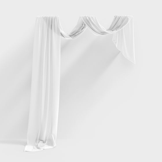Elegant Ethereal Curtain 3D model