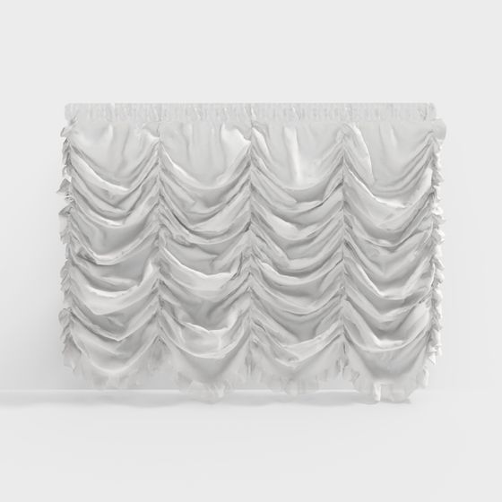 Wrinkled Curtain 3D Model