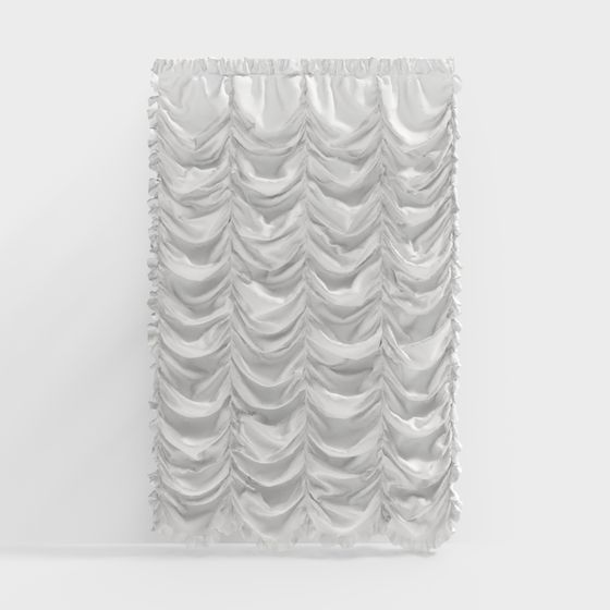 Wrinkled Curtain 3D Model