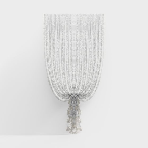 White Modern Netting 3D Model for Airy Interiors