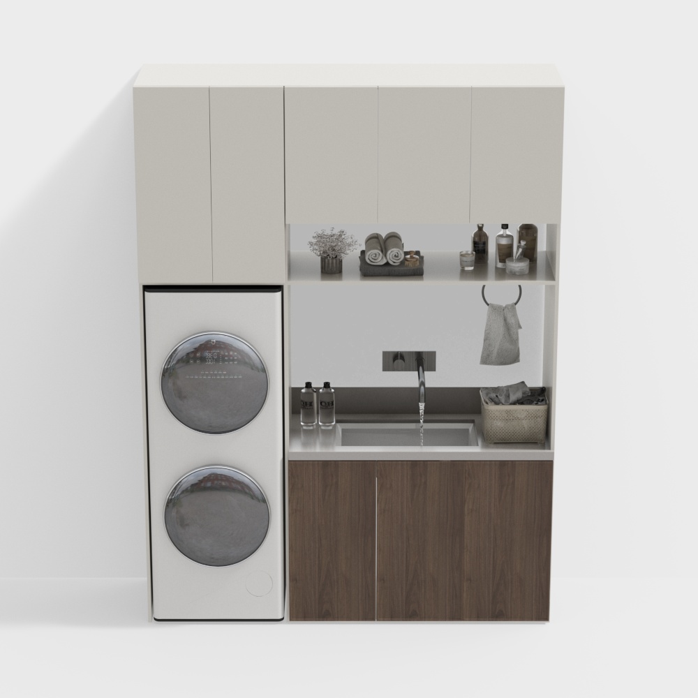 Modern laundry cabinet