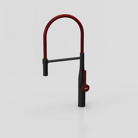 Sleek Low-Polygon Kitchen Faucet 3D model