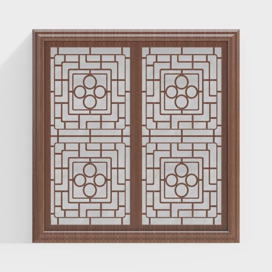 Lattice Door 3D model - Unique Geometric Design