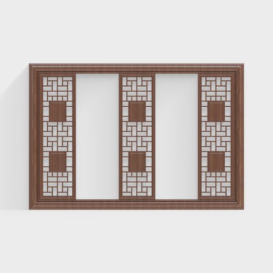 Stylish Eastern-Inspired Window 3D model for Creative Projects