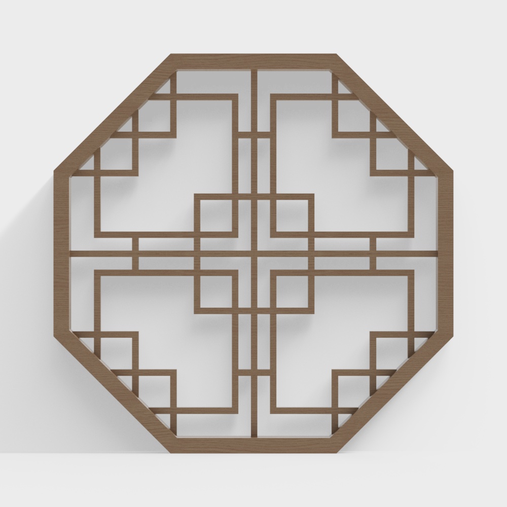 Fenêtre coupée de style chinois nouveau