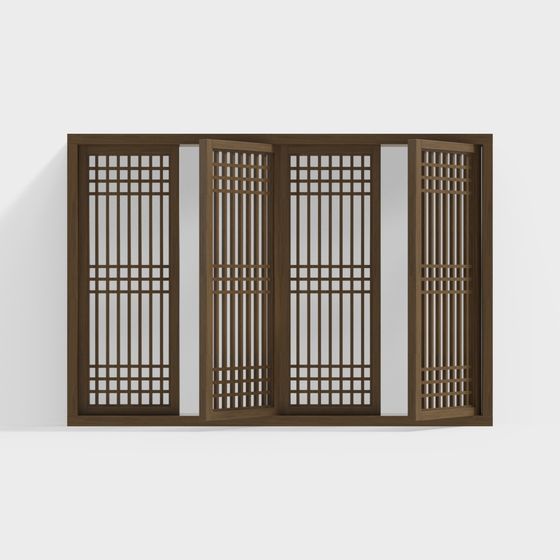 Elegant Wooden Screen 3D model for Modern Spaces