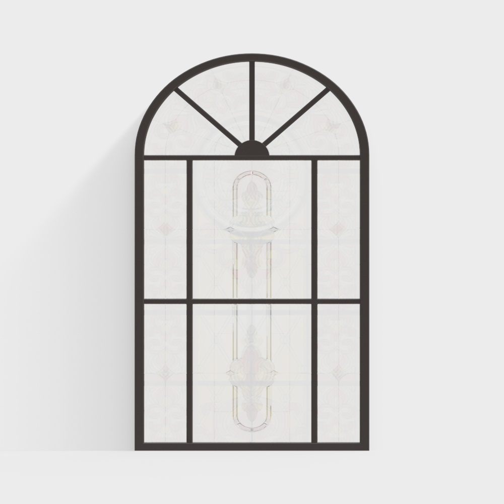Elegant Arched Window 3D model