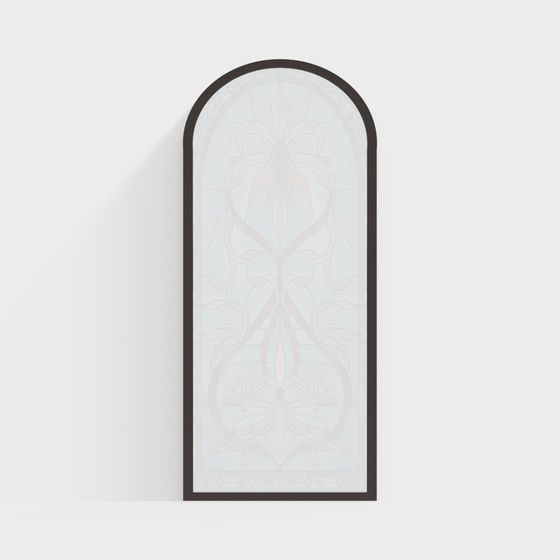 French Vintage Windows 3D Model in Black