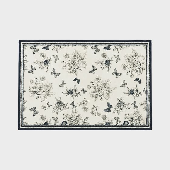 Butterfly & Floral Rug 3D Model