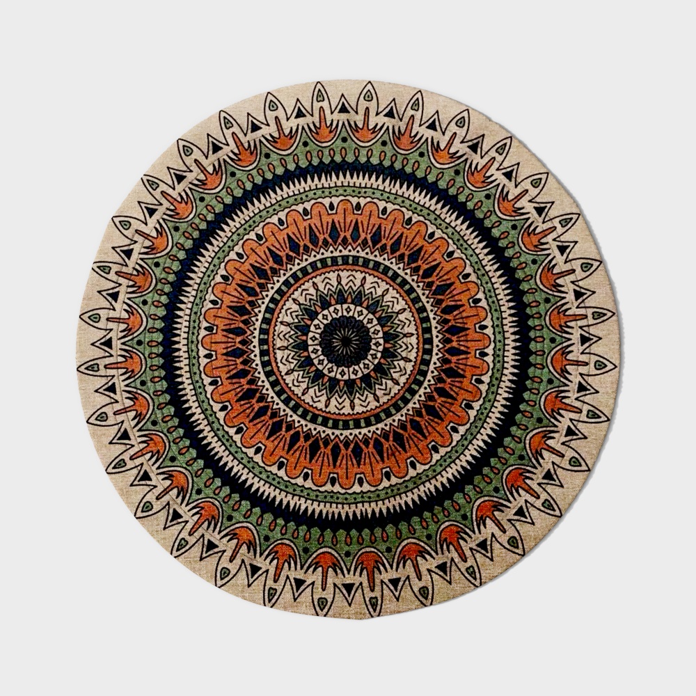 Mandala Tapestry 3D Model – Colorful Geometric Design