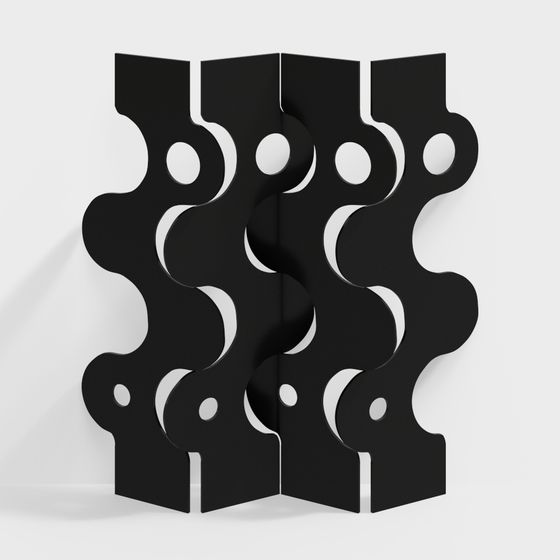 Wavy Screen 3D model - Low Poly High Detail Design