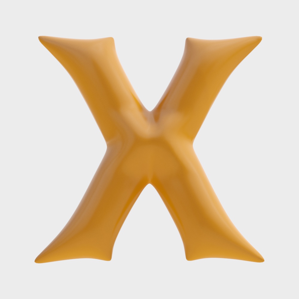 Simple orange balloon hanging ornament X