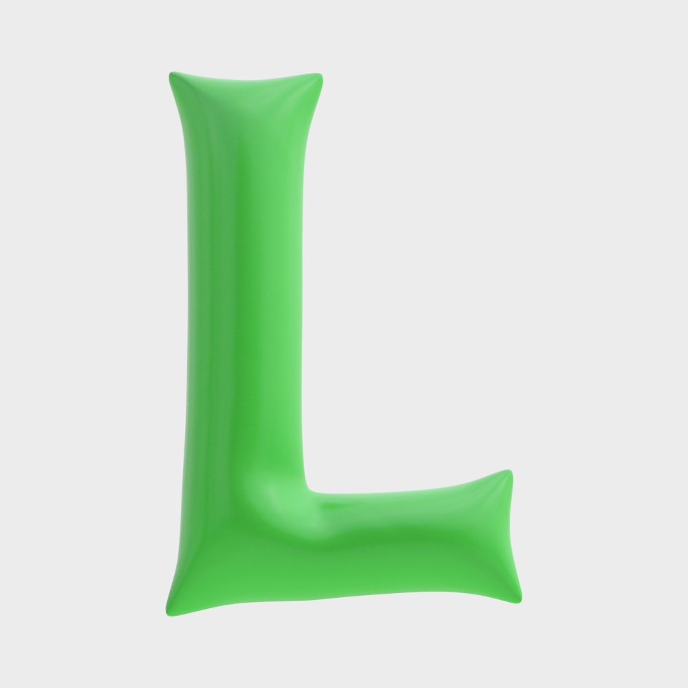 Simple green balloon hanging ornament L