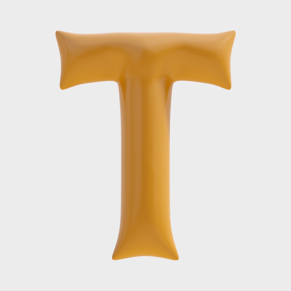 T Letter 3D Model for Creative Designs