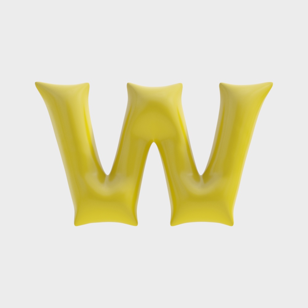 Simple yellow balloon hanging ornament W