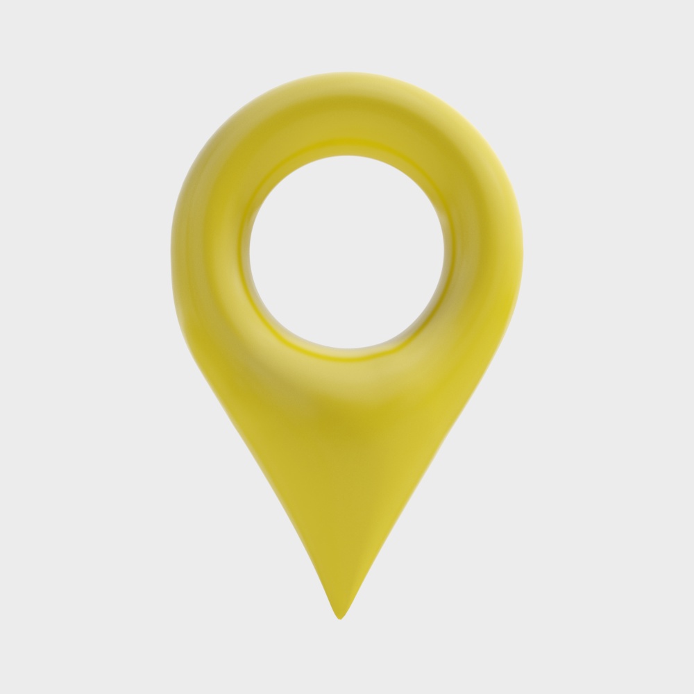 Simple yellow coordinate point balloon hanging orn