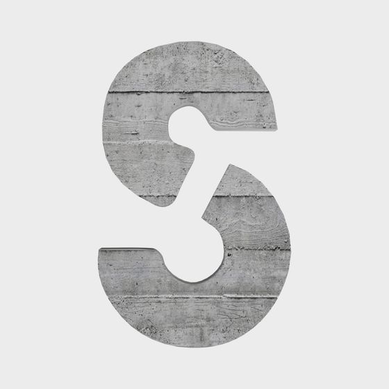 Unique Concrete 'S' Letter 3D Model