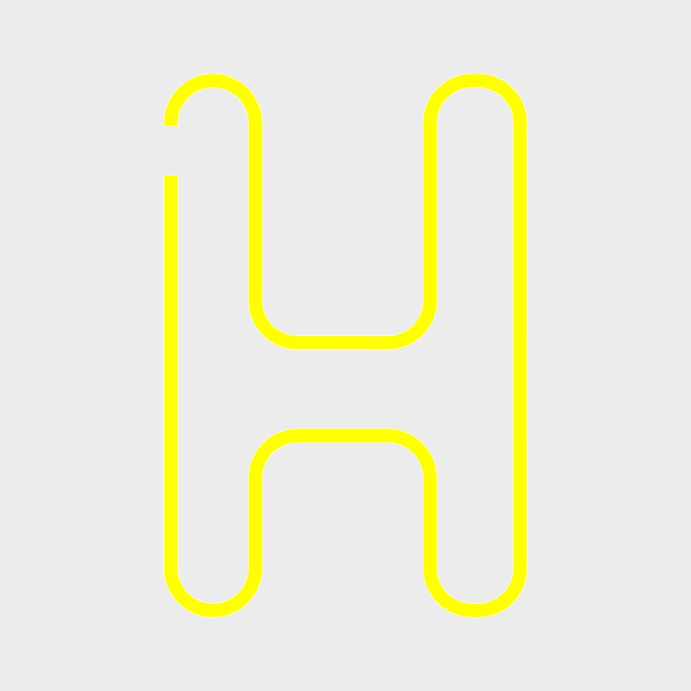 Modern orange letter wall decoration H