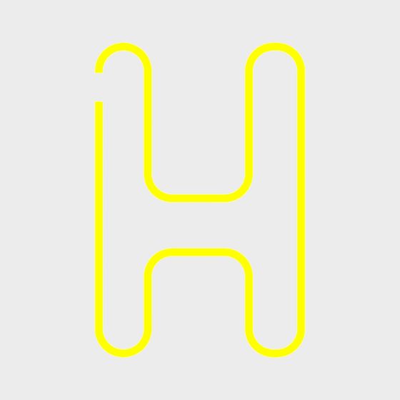 Modern Yellow and Pink Letter Wall Decoration H 3D Model