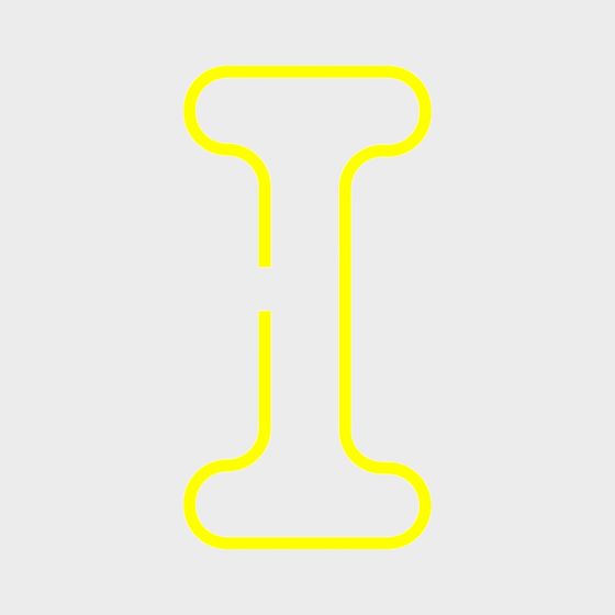 Modern Orange Letter Wall Decoration I 3D Model