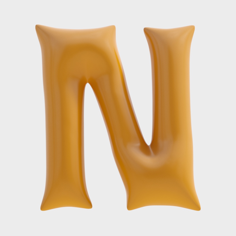 Simple orange balloon hanging ornament N