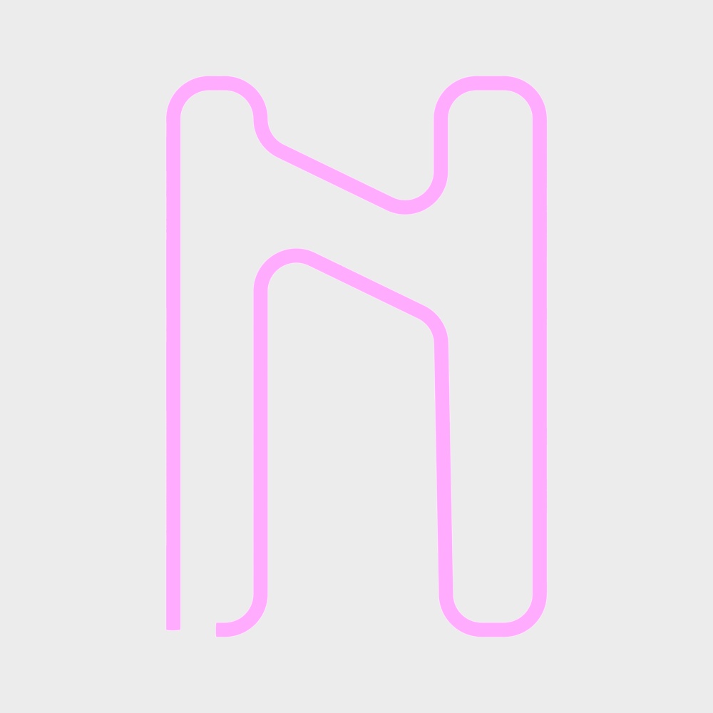 Decoración de pared de letras rosa moderna N