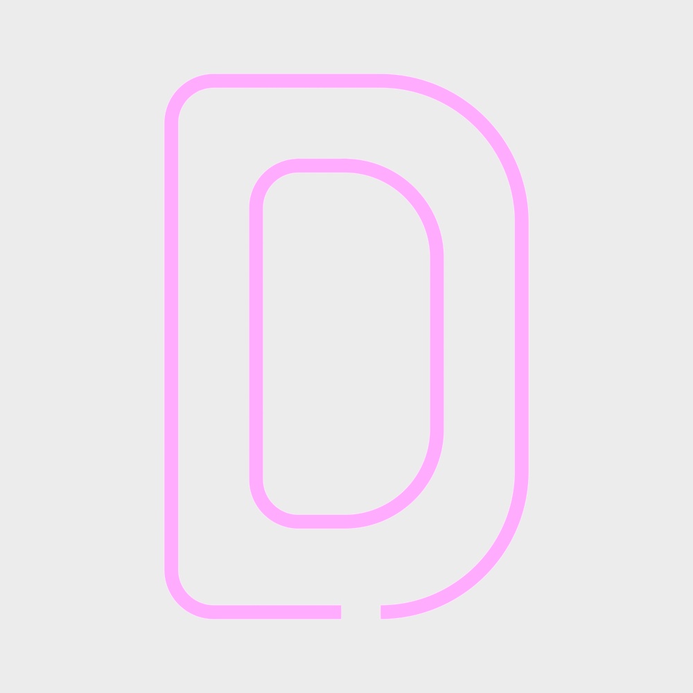 Modern pink letter wall decoration D