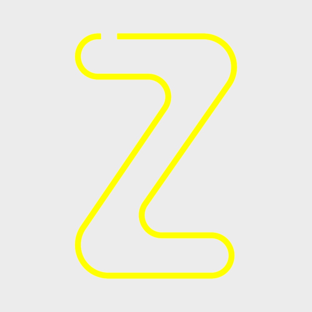 현대 주황색 글자 벽 장식 Z