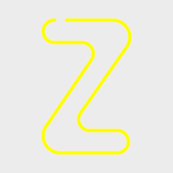 현대 주황색 글자 벽 장식 Z