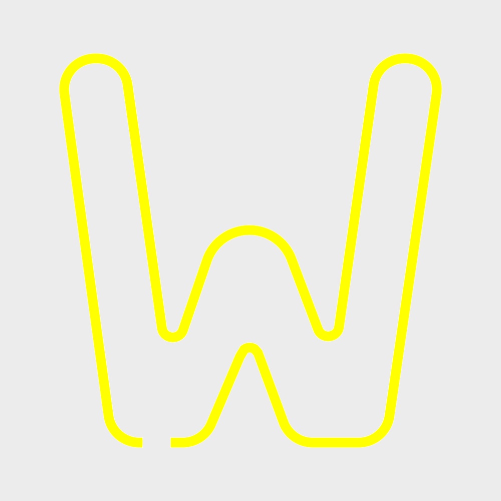 Modern orange letter wall decoration W