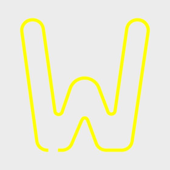 W-Shaped Neon Light 3D model