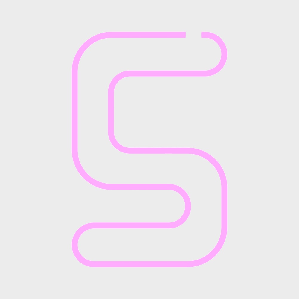 Décoration murale en lettres roses S moderne