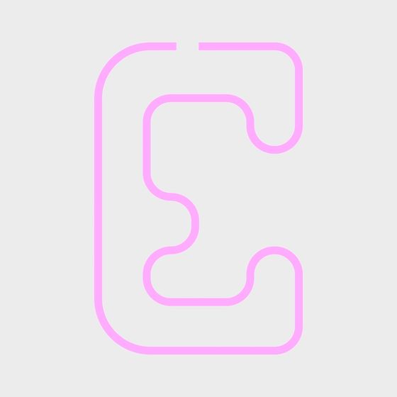 Modern Pink Letter Wall Decoration E 3D Model