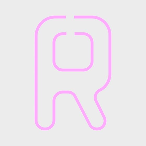 Decoración de pared de letras rosa moderna R