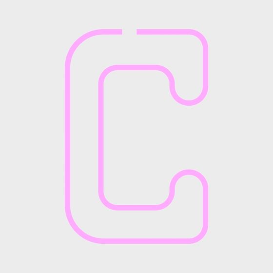 Decoración de pared de letras rosa moderna C