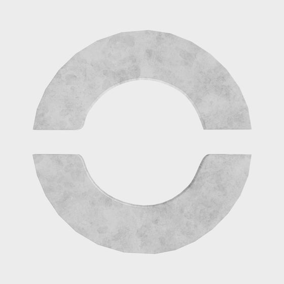 Elegant Gray Marble Letters Wall Hangings 3D Model