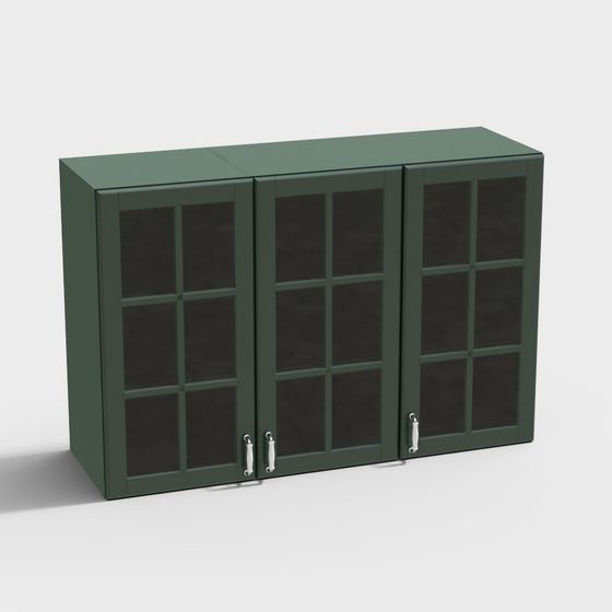 Green Glass Cabinet 3D model