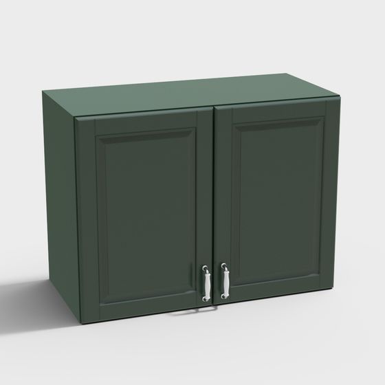 Stylish Green Cabinet 3D model for Contemporary Spaces