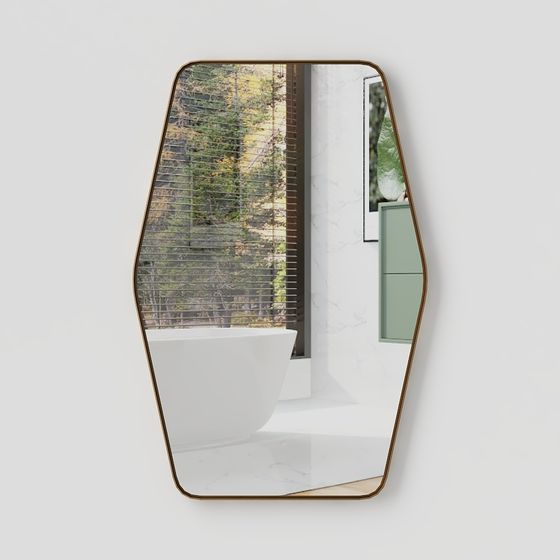 Miroir mural Forme en laiton