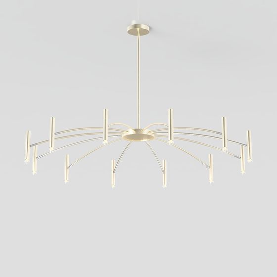 Stylish Low-Poly Chandelier 3D model for Modern Interiors