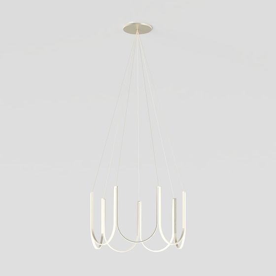 Elegant Low-Poly Chandelier 3D model for Contemporary Interiors