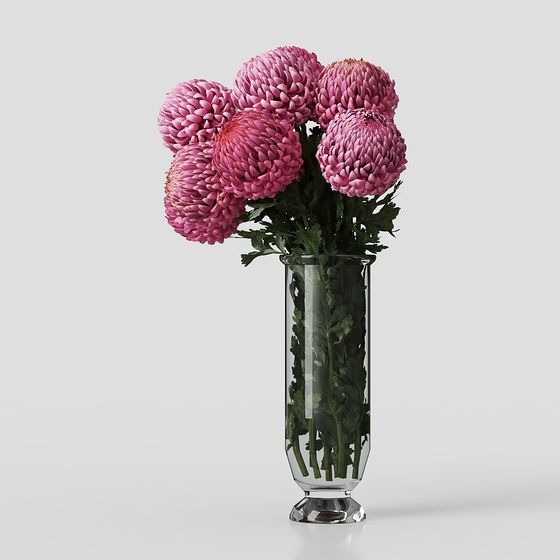 Chrysanthemum Bouquet 3D model