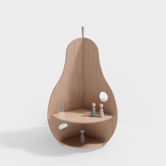 Pear-Shaped Wall Shelf 3D model