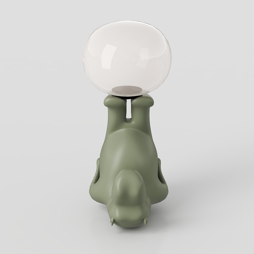Dino Lamp Low-Polygon 3D model