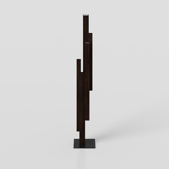 Abstract Wooden Sculpture 3D model