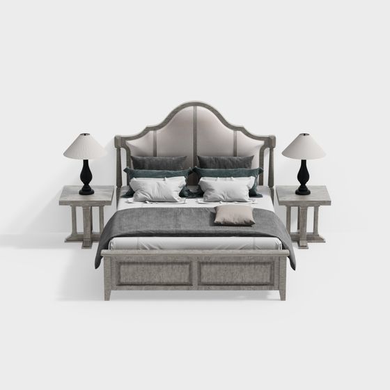 Cozy Retreat 3D model Bed for Modern Interiors