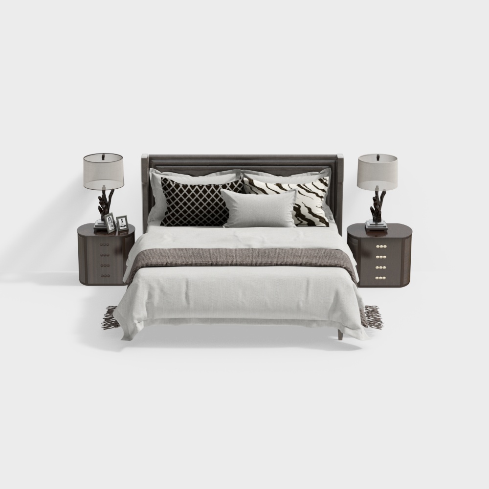 Simple European double bed combination