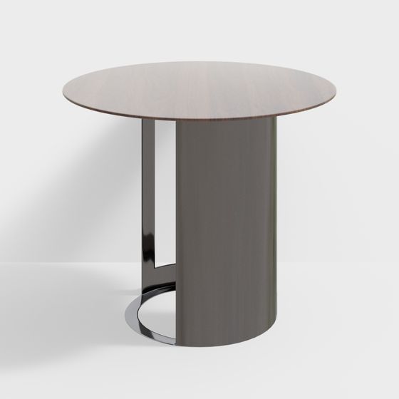 Modern Low-Polygon Round Table 3D model for Interiors
